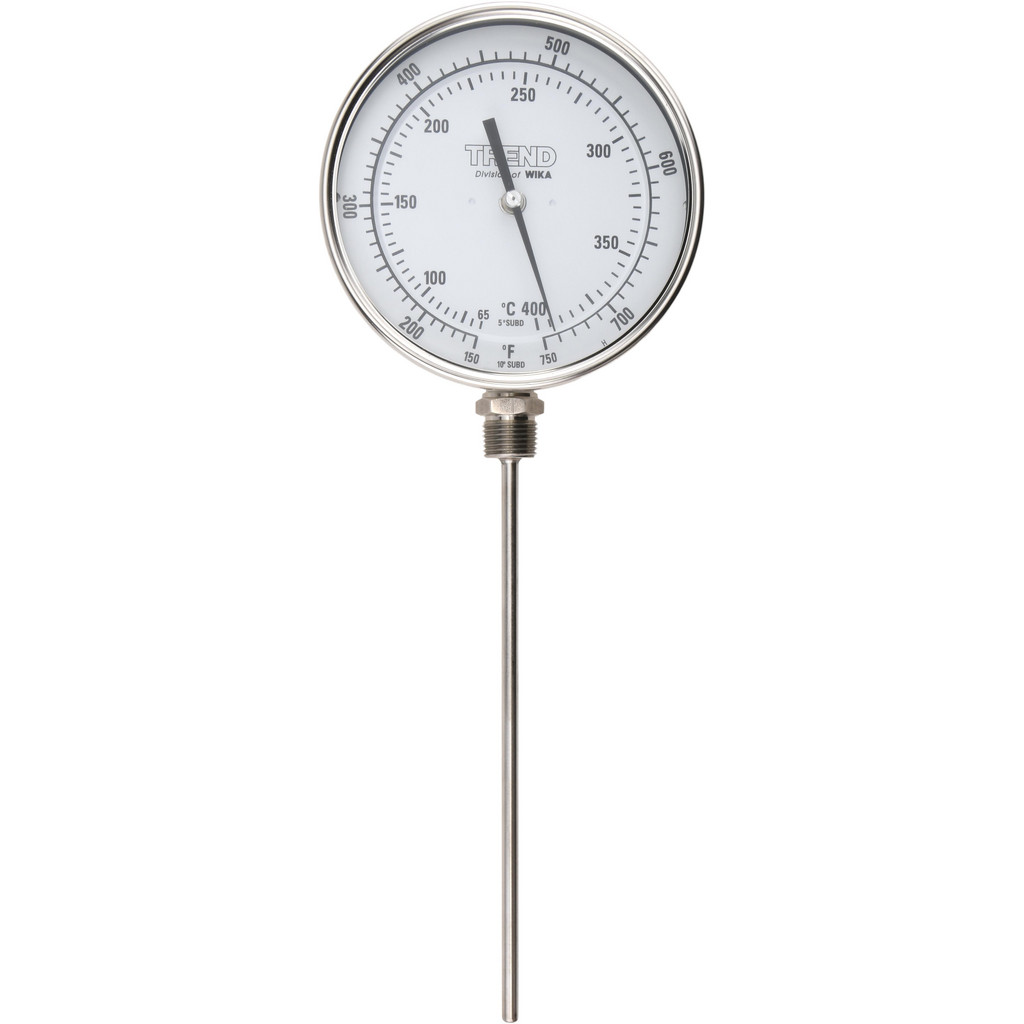 Wika - Bimetal Dial Thermometer: 150 to 750 ° F, 9