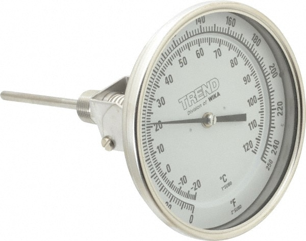 Wika 52040A006G4 Bimetal Dial Thermometer: 0 to 250 ° F, 4" Stem Length Image