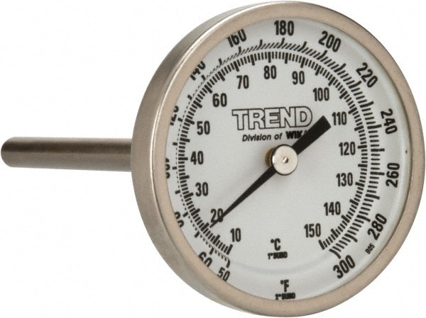 Wika 20040A008G2 Bimetal Dial Thermometer: 50 to 300 ° F, 4" Stem Length Image