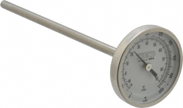 Wika 20060A005G2 Bimetal Dial Thermometer: 0 to 200 ° F, 6" Stem Length Image