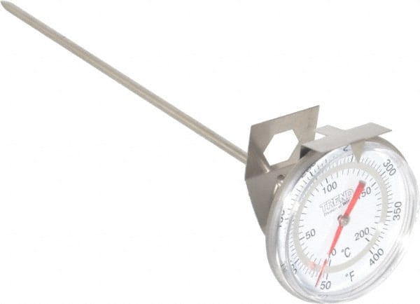 Wika 2008009 Bimetal Dial Thermometer: 50 to 400 ° F, 8" Stem Length 