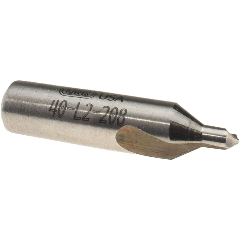 Combo Drill & Countersink: #3, 1/4" Body Dia, High Speed Steel