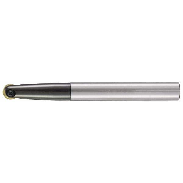LMT 6121294 Indexable Ball Nose End Mill: 0.312" Cut Dia, High Speed Steel, 5.51" OAL 