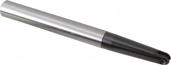 LMT 6121296 Indexable Ball Nose End Mill: 1/2" Cut Dia, High Speed Steel, 6.3" OAL 