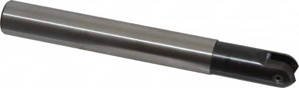 LMT 6121374 Indexable Ball Nose End Mill: 3/4" Cut Dia, High Speed Steel, 6.3" OAL 