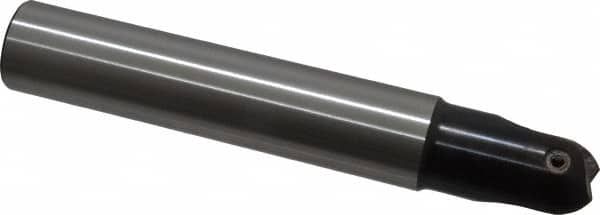 Indexable Ball Nose End Mill: 1" Cut Dia, High Speed Steel, 6.3" OAL