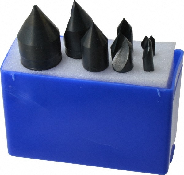 M.A. Ford. 64100071 Countersink Set: 7 Pc, 3/16 to 1" Head Dia, 1 Flute, 60 ° Included Angle Image