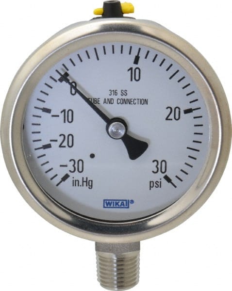 316SS 30PSI Details about   Wika 9117946 Pressure Gauge 1/8" NPT/LM 1.5" Dial 