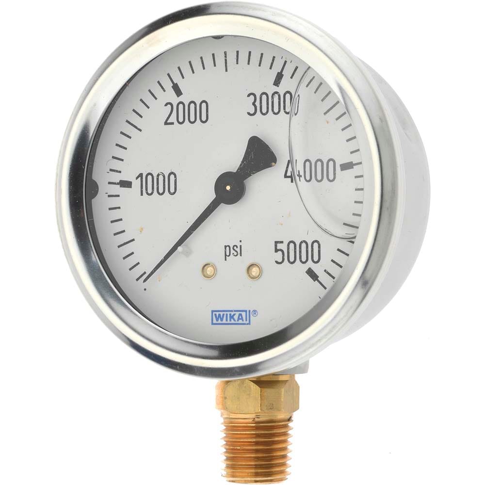 Measureman 2-1/2 Dial Size, Liquid Filled Pressure Gauge, 0-1000psi/7 –  Measureman Direct