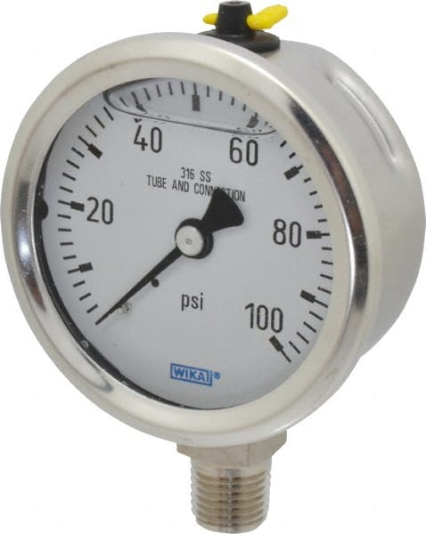 Details about   NEW WIKA 9834362-0016 PRESSURE GAUGE 100PSI 1/2" 98343620016 