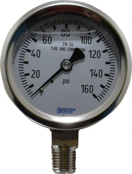 Details about   Wika 9615568 Pressure Gauge 1/8" NPT 160 PSI  NEW 