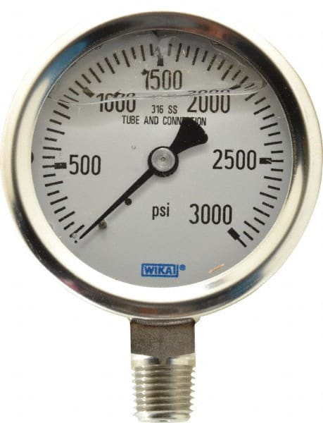 Pressure Gauge 157659     4"  0-3000 PSI  1/4" LMC 