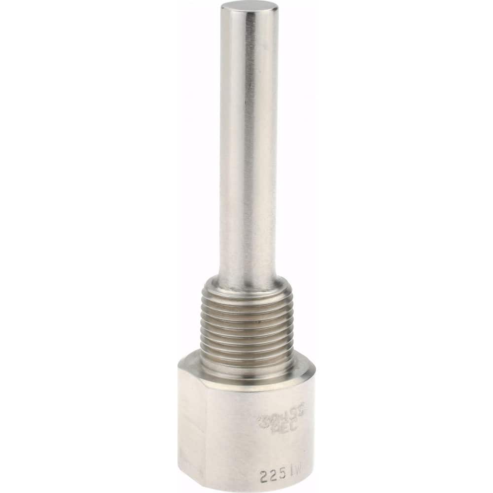 4 Inch Overall Length, 1/2 Inch Thread, 304 Stainless Steel Standard Thermowell