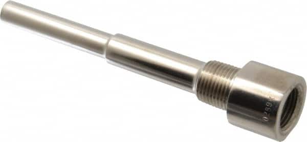 6 Inch Overall Length, 1/2 Inch Thread, 316 Stainless Steel Standard Thermowell
