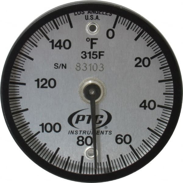 PTC Instruments 315F 150°F, 2 Inch Dial Diameter, Dual Magnet Mount Thermometer 