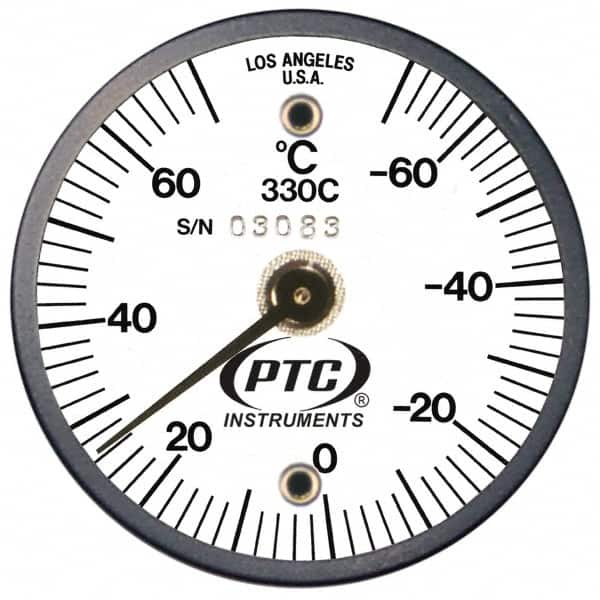 PTC Instruments 330C -70 to 70°C, 2 Inch Dial Diameter, Dual Magnet Mount Thermometer 