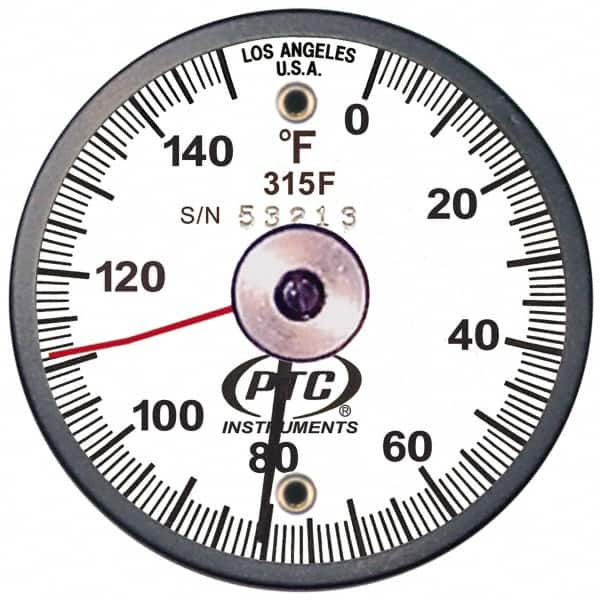 PTC Instruments 315FL 150°F, 2 Inch Dial Diameter, Dual Magnet Mount Thermometer 