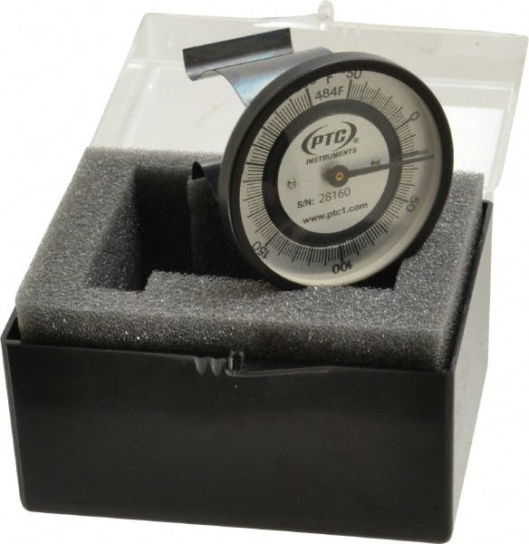 PTC Instruments 484FM -50 to 250°F, 2 Inch Dial Diameter, Pipe Surface Clip On Thermometer 
