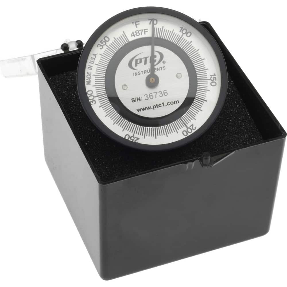 PTC Instruments 487F 70 to 370°F, 2 Inch Dial Diameter, Pipe Surface Spring Held Thermometer 