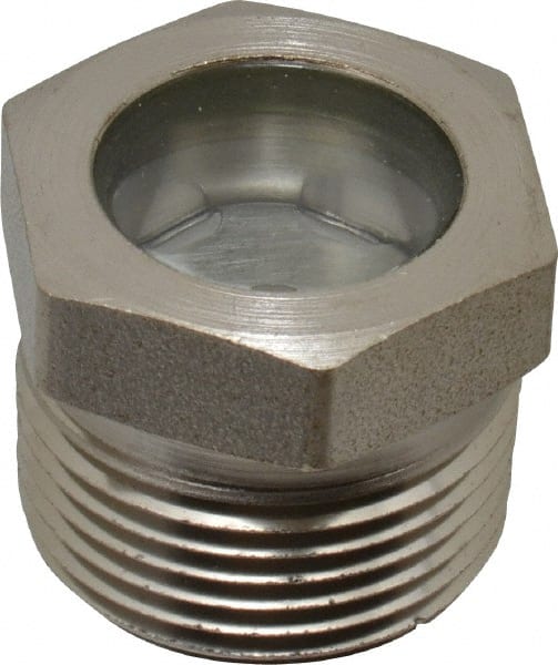 LDI Industries LSP51-05-01 3/4" Sight Diam, 3/4" Thread, 0.94" OAL, High Pressure Fused Pipe Thread with Reflector Sight Glass & Flow Sight 