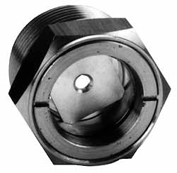 9/16" Sight Diam, 1/2" Thread, 1" OAL, Low Pressure Pipe Thread Lube Sight with Reflector Sight Glass & Flow Sight
