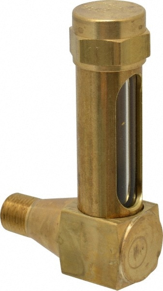 LDI Industries G102-1 1-3/8 Inch Long Sight, 1/8 Inch Thread Size, Buna-N Seal Short Elbow, Vented Oil-Level Indicators and Gauge Image