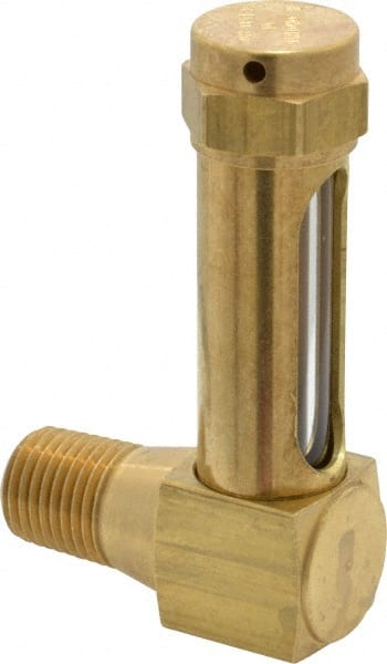 LDI Industries G102-2 1-3/8 Inch Long Sight, 1/4 Inch Thread Size, Buna-N Seal Short Elbow, Vented Oil-Level Indicators and Gauge 