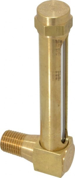 LDI Industries G105-2 2-3/4 Inch Long Sight, 1/4 Inch Thread Size, Buna-N Seal Short Elbow, Vented Oil-Level Indicators and Gauge 