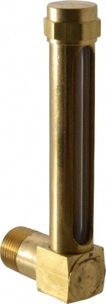 2-3/4 Inch Long Sight, 3/8 Inch Thread Size, Buna-N Seal Short Elbow, Vented Oil-Level Indicators and Gauge