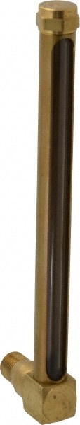 7-1/2 Inch Long Sight, 3/8 Inch Thread Size, Buna-N Seal Short Elbow, Vented Oil-Level Indicators and Gauge