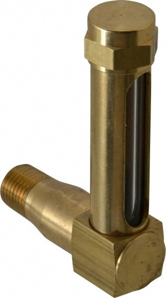 1-7/8 Inch Long Sight, 1/4 Inch Thread Size, Buna-N Seal Long Elbow, Vented Oil-Level Indicators and Gauge