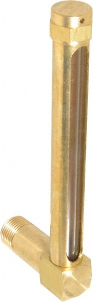 4-1/4 Inch Long Sight, 3/8 Inch Thread Size, Buna-N Seal Long Elbow, Vented Oil-Level Indicators and Gauge