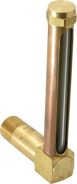 4-1/4 Inch Long Sight, 1/2 Inch Thread Size, Buna-N Seal Long Elbow, Vented Oil-Level Indicators and Gauge