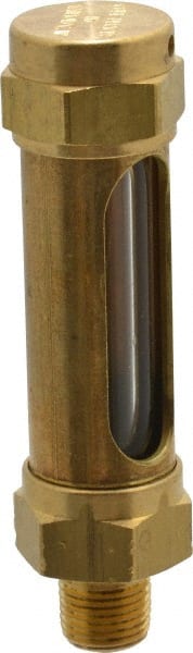 LDI Industries G302-1 1-3/8 Inch Long Sight, 1/8 Inch Thread Size, Buna-N Seal Straight to Male Thread, Vented Oil-Level Indicators and Gauge 