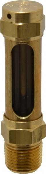 1-3/8 Inch Long Sight, 3/8 Inch Thread Size, Buna-N Seal Straight to Male Thread, Vented Oil-Level Indicators and Gauge