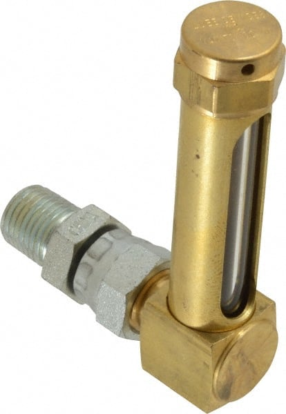 LDI Industries G653-2 1-7/8 Inch Long Sight, 1/4 Inch Thread Size, Buna-N Seal Union Coupling, Vented Oil-Level Indicators and Gauge 