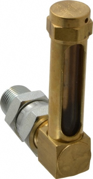 LDI Industries G653-3 1-7/8 Inch Long Sight, 3/8 Inch Thread Size, Buna-N Seal Union Coupling, Vented Oil-Level Indicators and Gauge 