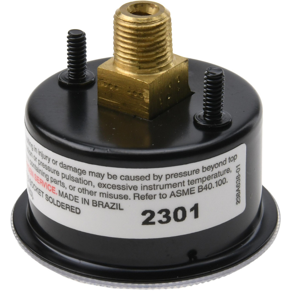 thumbnail image 2 of Ashcroft 2" Air Tank Compressor Pressure Gauge – 0-160 PSI / 11 Bar – Model 9010-03 2 of 4