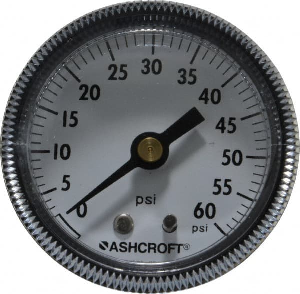 Ashcroft Pressure Gauge 2 Dial 0 To 60 Psi 14 Thread Npt