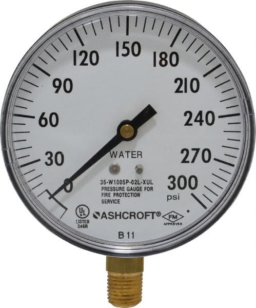 Ashcroft Pressure Gauge 2" Back Mount 0/200 PSI USA made 1/8" 4 gauges 