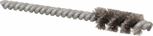 1/4 Inch Inside Diameter, 7/16 Inch Actual Brush Diameter, Stainless Steel, Power Fitting and Cleaning Brush