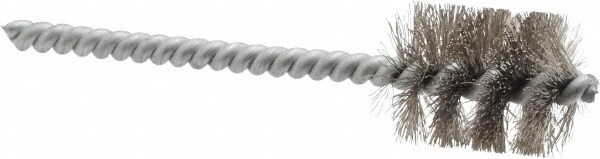 5/8 Inch Inside Diameter, 13/16 Inch Actual Brush Diameter, Stainless Steel, Power Fitting and Cleaning Brush