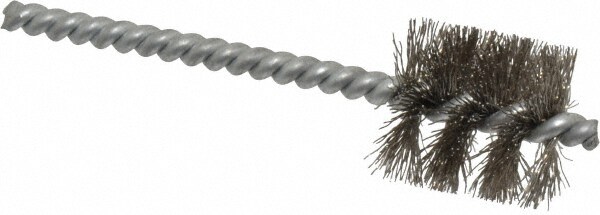 3/4 Inch Inside Diameter, 15/16 Inch Actual Brush Diameter, Stainless Steel, Power Fitting and Cleaning Brush
