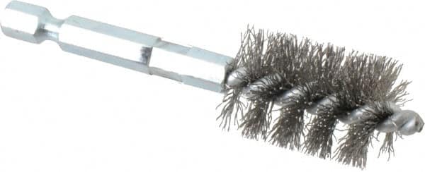 5/8 Inch Inside Diameter, 13/16 Inch Actual Brush Diameter, Carbon Steel, Power Fitting and Cleaning Brush