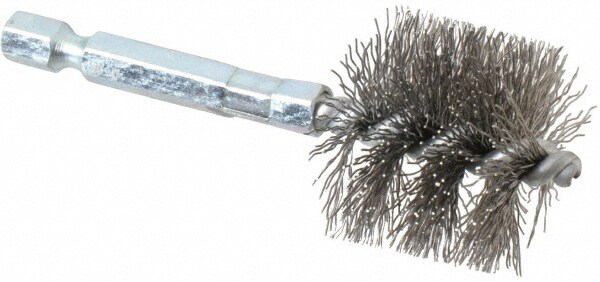 1 Inch Inside Diameter, 1-3/16 Inch Actual Brush Diameter, Carbon Steel, Power Fitting and Cleaning Brush