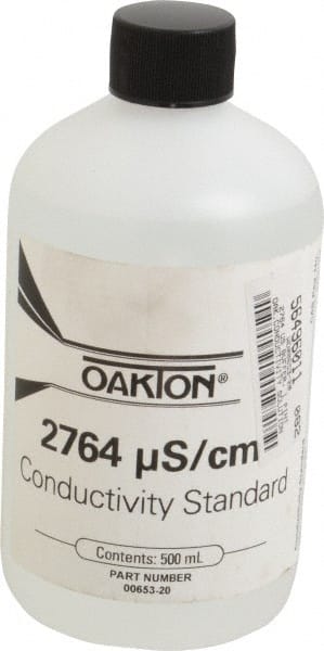 Oakton WD00653-20 Conductivity Calibration Solutions & Solutions Sets; Type: Conductivity/TDS Solution Pint Bottle ; Conductivity: 2764 5S ; Accuracy (%): 1.0 ; Container Size: 16.9oz; 500ml ; For Calibrating: TDS ; For Testing: TDS 