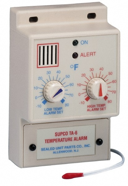 Temperature Alarms; Minimum Temperature (Deg F - 3 Decimals): -10 ; Maximum Temperature (F) ( - 0 Decimals): 80 ; Height (Decimal Inch): 1.6250 ; Depth (Decimal Inch): 4.8750 ; Width (Decimal Inch - 4 Decimals): 3.0000