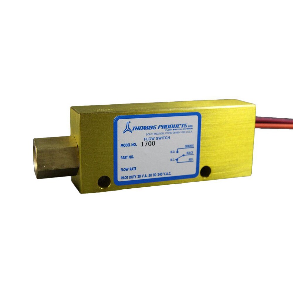 Flow Switches; Type: Fixed Set Point ; Housing Material: Stainless Steel ; GPM: 0.079 ; Maximum Operating Temperature: 4000F ; Connection Style: Threaded ; Thread Size: 1/4 in