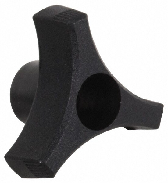 3 Arm Knobs; Style: Thru Female Insert ; Head Diameter: 2.5 (Decimal Inch); Height (mm): 1.12 ; Height (Inch): 1.12; 0.64 ; Hub Diameter: 0.74 (Decimal Inch); Material: Polypropylene