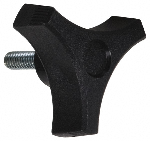 3 Arm Knobs; Style: Threaded Stem ; Head Diameter: 2.0 (Decimal Inch); Stem Size: 5/16-18 ; Height (mm): 1.10 ; Height (Inch): 1.10; 0.61 ; Hub Diameter: 0.74 (Decimal Inch)